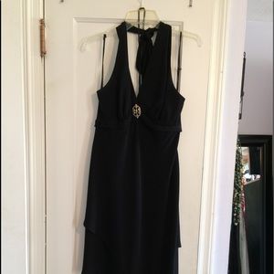 Black halter dress